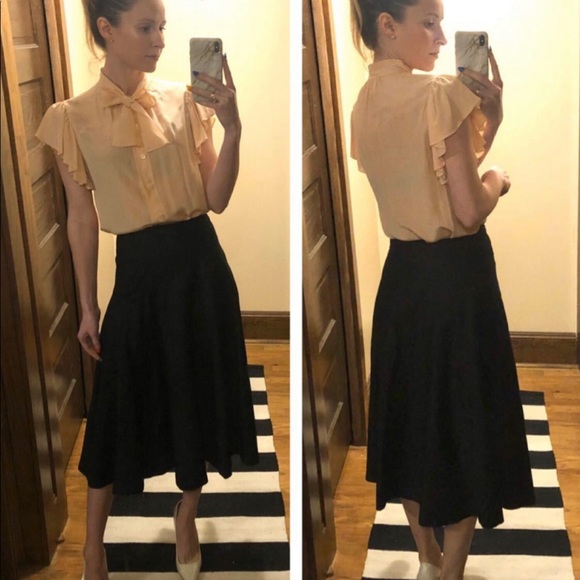 Jil Sander Lined Charcoal Grey Midi Skirt - Picture 2 of 2